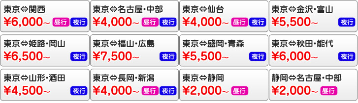 多彩な方面・路線